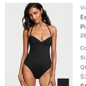 Victoria's Secret Classic Black One-Piece Swimsuit